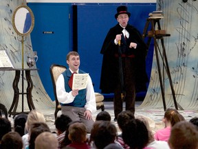 Chris George (left) and Mark Payne perform in the Grand Theatre production of Beethoven Lives Upstairs. The show is currently on a tour of 100 local schools but will return to the Grand’s McManus Stage for a special run of performances during next week’s March Break. CHRIS MONTANINI\LONDONER