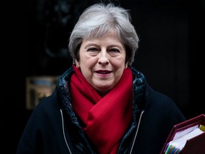 British Prime Minister Theresa May leaves 10 Downing Street for Prime Minister's Questions on February 21, 2018 in London, England. More than 60 pro-Brexit MPs have written to Mrs May with a list of suggestions for making a clean break from Europe as Brexit negotiations continue. (Photo by Jack Taylor/Getty Images)