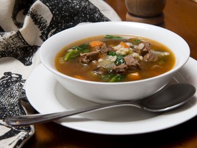 BEEF, BARLEY AND KALE SOUP