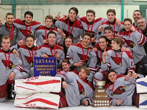 The St. Charles Cardinals boys hockey team won the NOSSA championship last week and will compete at the OFSAA tournament in Collingwood beginning on March 19. Photo supplied
