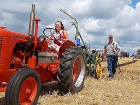 Chatham-Kent's Princess of the Furrow Brynn Depencier, left, competed for fun in the ‘Queen of the Furrow’ plowing competition in 81st Annual Chatham-Kent Plowing Match last August. This week, it was announced that the Ontario government was providing a grant of almost $300,000 to the 2018 International Plowing Match & Rural Expo, to be held near Pain Court in September. File photo/Postmedia Network