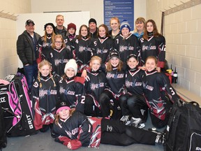 Back row left to right - Jeff Robinson, Brian Wynja, Paul Dolmage, Rebecca Rooseboom, Janet Traquair 
3rd row left to right - Sarah Sparling, Marcy Towton, Emma Alce, Addisyn Brown, Jaqlyn Vanbakel, Kiera Coolman, Rachel Vanbakel
2nd row left to right - Kate Wynja, Sydney Dolmage, Abby Wynja, Layne McGregor, Kate Maloney, Ava Robinson
Bottom row - Emily Smale (Contributed photo)