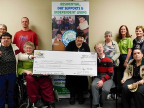 (Back row, L-R): Lori Vanstone, 2017 IPM Chair Volunteer Committee; Bjorn Berg; Mary McNeil; Mary Garriock, 2017 IPM Chair Volunteer Committee; Rosemary Foran, Executive Director at Community Living-Central Huron. 
(Front row, L-R): Jenny McLaren; Mia Berg, President Community Living-Central Huron Board of Directors; Sonya Darkes; Scott Fitgerald; Marlene Mousseau. (Kathleen Smith/Goderich Signal Star)