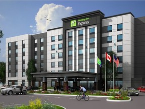 A rendering of the Holiday Inn Express and Suites planned for Point Edward. Hamilton-based Vrancor Group says plans are to break ground within months. (Handout)