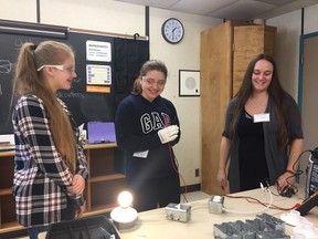 More than 100 local high school girls explored career opportunities at the Trades and Technology Exploration Day at College Boreal’s main campus in Sudbury recently. Supplied photo