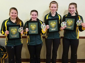 The Idylwylde Golf & Country Club U18 girls team of Bella Croisier, Jamie Smith, Piper Croisier and Lauren Rajala are bound for the  Canadian Under-18 Boys and Girls Curling Championships, to be hosted in St. Andrews, N.B. from April 9 to 14. Team Crosier photo