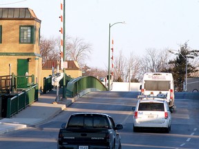 Vehicles pass over the Lord Selkirk Bridge in Wallaceburg on Friday, March 16, 2018. A rehabilitation project on the Sydenham River crossing has received $3 million in funding from the provincial government. (David Gough/Postmedia Network)