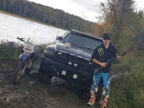 Whitecourt resident Tyler Fundak had a trial scheduled for Oct. 3 for his alleged role in a drive-by shooting. Above, Fundak holds a shotgun (Supplied | Facebook).