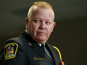 Quinte West fire chief John Whelan speaks before council on Monday March 19, 2018 in Quinte West, Ont. Tim Miller/Belleville Intelligencer/Postmedia Network