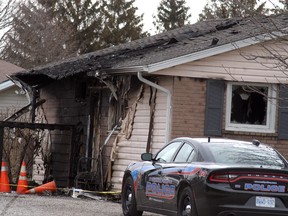 A house on Highbury Crescent in Wallaceburg was heavily damaged by fire on Tuesday, March 20. Firefighters from both Wallaceburg and Chatham battled the blaze, which produced high flames and heavy smoke.