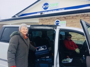ONE CARE is now delivering Meals on Wheels into rural areas in North and South Huron with the addition of a temperature controlled truck that keeps meals hot until they are delivered to individual homes. Jenny and Ray Lambers of Clinton are among the hundreds of volunteers who deliver Meals on Wheels, ensuring that seniors have a good hot meal - and delivered with a warm smile. Last year ONE CARE delivered over 32,000 meals in Huron and Stratford and area. (PHOTO COURTESY OF ONE CARE)