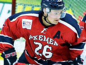 Atlantic Conference All-Star forward Boston Leier from Acadia University makes his pro debut Friday night with the Belleville Senators when they host the Toronto Marlies at Yardmen Arena. (Acadia Athletics photo)