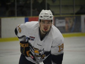 Chris Van Os-Shaw earned the AJHL MVP, the Viterra Cup, and the scoring title for his 97 point performance in the 2017-2018 season.