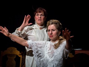 Photo courtesy of Cory Lapointe
Anne-Marie Bergman and Gosia Rutkowska star in King's Town Players' production of Blood Relations.