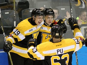 Kingston Frontenacs Cliff Pu scored twice in the 6-3 win over North Bay Thursday, March 29.  
Ian MacAlpine/The Whig-Standard file photo