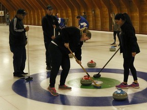 The Children's Aid Society of Oxford County held their fourth annual Rock the Fund curling bonspiel in Norwich, Ont. on Saturday March 24, 2018 at the Norwich Curling Club. The event had 16 teams and raised money for CAS Oxford's endowment program. Greg Colgan/Woodstock Sentinel-Review/Postmedia Network