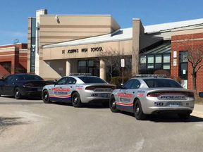 St. Joseph’s secondary school and Fanshawe College in St. Thomas were evacuated on Monday afternoon following a bomb threat, a board spokesperson confirmed. (Louis Pin/Times-Journal)