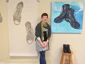 Nancy Douglas is the artist-in-residence at Royal Military College of Canada in Kingston. (Elliot Ferguson/The Whig-Standard)