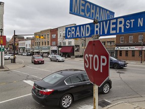 Brant County council is considering a request to install a three-way stop at the intersection of Grand River Street North and Mechanic Street in downtown Paris.
Brian Thompson/The Expositor