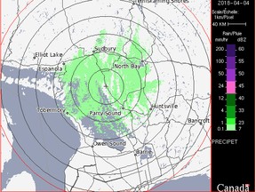 Environment Canada Radar screen capture