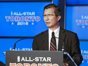 Ontario Minister of Tourism and Sport Michael Chan during an announcement at the Air Canada Centre in Toronto, in September 2013. Ernest Doroszuk / Postmedia