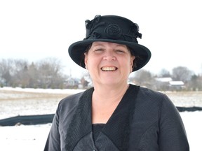 Tracy Gordon, from Dutton, will add colour to the upcoming Vimy Lecture at the Elgin County Heritage Centre. Gordon will reenact the roles of her great grandmother Alberta Gregg and Bluebird Alice Munro at the free event.