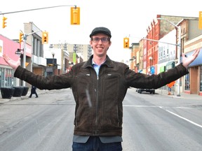 Mike Kerkvliet, organizer with the Iron Horse Festival, stands in the middle of downtown St. Thomas where the festival will likely take place this summer, pending council approval. It's the first time the festival will be downtown since 2014. (Louis Pin/Times-Journal)