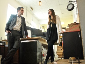 JM Fry Furniture Design owners John Fry and Rose Linseman are shown inside their downtown Chatham business on Friday, April 6, 2018. (Tom Morrison/Postmedia Newtork)