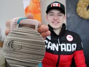 Monkton's Corbyn Smith returned from South Korea with a silver medal after competing for Canada in sledge hockey at the Paralympics. (Cory Smith/The Beacon Herald)