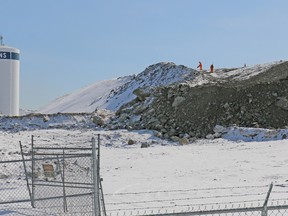 Work has begun on the creation of a lookout atop the berm at Goldcorp’s Hollinger open pit which the public will eventually have access to when the site is redeveloped into a park. The work is underway at the northwest section of the pit, close to area facing the intersection of Water Tower Road and Brunette Road. Goldcorp Porcupine Gold Mines sustainability manager Bryan Neeley said the work was being carried out as part of the larger Hollinger Legacy Project. He said work on the lookout would be underway throughout the summer, save for a brief period when the area will be used at the launching point for the Stars and Thunder fireworks. The legacy project plan was outlined to Timmins city council in December 2015, which was the result of three open houses and a couple of online surveys carried out in the previous year. Once mining is complete, the berm will remain to surround the pit and the area inside which will become a lake.