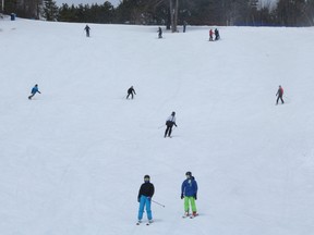 A heavy snowfall Friday night made conditions at Laurentian Ski Hill close to perfect. Skiers from as far away as Barrie got some late-season skiing in.
PJ Wilson/The Nugget