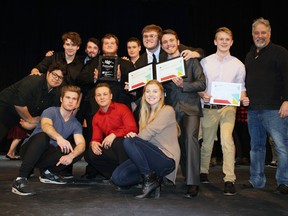 The plays Of Mice and Men, by West Ferris Secondary School, and Halifax: 1917, will advance to the regional competition of the National Theatre School Drama Festival. Shown is the cast from Of Mice and Men.