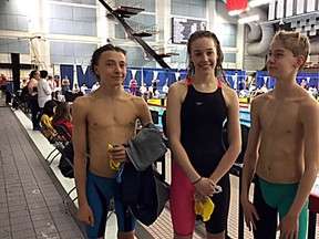 Stingrays swimmers Ben Toshack, Sydney Hanrahan and Ian Cameron all qualified for Westerns. Photo supplied