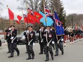 A parade that started on Argyle Street and ended at Legion Branch 79 on Sunday was the highlight of a Royal Canadian Legion convention in Simcoe attended by about 120 delegates. Postmedia photo
