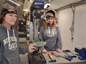 PHOTO SUPPLIED
Dual credit students inside the NLC Mobile Trades Lab.
