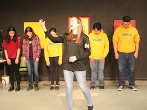 Students of acting had an opportunity to take part in an acting workshop on Saturday, April 7.