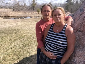 Yvonne Gibson and her husband Hector Gravelle, owners of Freedom Fields Naturist Ranch near Tamworth, say they fear a rezoning they need to grow their business will be rejected because of neighbours' complaints in Tamworth, Ont. on Tuesday, April 10, 2018. 
Elliot Ferguson/The Whig-Standard