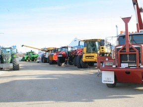 The lineup of trucks, tractors, combines and other machinery was a sure sign something was going on inside the Fairview Arena this past weekend with the NorthernLInk Agriculture and Home Show filling the arena and Legion Hall with displays.(See pages 2-3 for more information and photos).