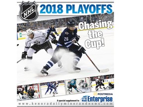 See tomorrow's LOTW Enterprise, Thursday, April 12, for our 16-page 2018 NHL Playoff Preview. The special section features news, features, photos, team and player stats as well as interviews with Winnipeg Jets players by Kenora Miner and News sports reporter Sheri Lamb.