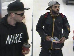Three suspects being sought by Kingston Police for a theft from a store on Midland Avenue in Kingston, Ont. on March 16, 2017. Photo supplied by Kingston Police