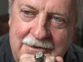 Chris Hayes was a junior/pro hockey player who played one game for the Boston Bruins in the Stanley Cup final in 1972. But he never got his ring. After a buddy (Hec Clouthier) started making inquiries, the Bruins sent him a diamond-encrusted ring a week ago, 46 years later.
Wayne Cuddington/ Postmedia Network