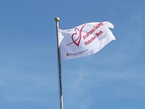 National Volunteer Week kicked off on Monday morning with a flag raising by the Information and Volunteer Centre for Strathcona County.

Photo Supplied