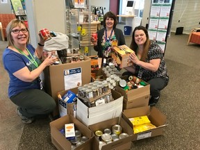 In March, the Fort Saskatchewan Public Library’s Food of Fines fundraiser for the food bank was a great success and waived more than $500 in overdue fines in exchange for non-perishables.