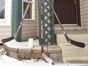 A Fort Saskatchewan hockey family placed hockey sticks outside of their front door this week, like many Canadians, to honour the Humboldt Broncos team who were involved in a tragic accident on April 6 which left 16 dead and 13 injured.
