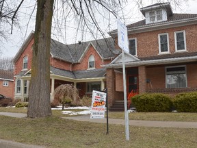 A sold sign on a house on 2nd Ave. E. in Owen Sound. (Rob Gowan The Sun Times)