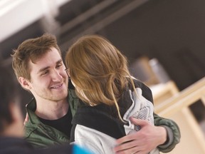 The cast of The Balance rehearses for their upcoming shows on May 4 and 5 at the ATB Arts Barn. The play features the emotional story of a young woman struggling to find balance in her life and juggle her responsibilities.