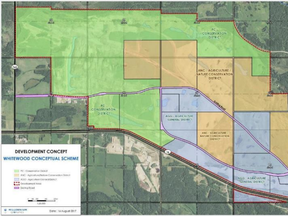 The Whitewood Mine Property and its proposed rezoning.