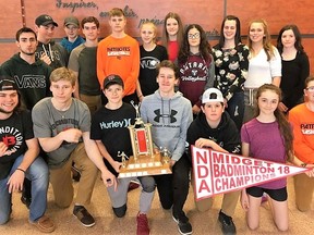 The Franco Cite Patriotes won the team award for most overall points, as well as the midget banner, at the 2018 NDA championships held at Chippewa and West Ferris secondary and intermediate schools, Thursday. Submitted Photo