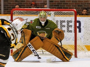 North Bay Battalion goalie Christian Propp played his way onto the final 2018 NHL Draft rankings by NHL Central Scouting in the 11 spot for North American netminders. Dave Dale / The Nugget File Photo