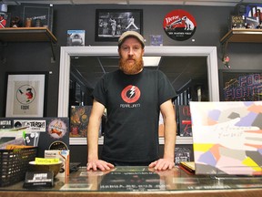 Joel Morningstar, owner of Jamstar Records, is shown in his downtown Chatham business April 12. The vinyl shop will be hosting Record Store Day this Saturday. Tom Morrison/Chatham This Week